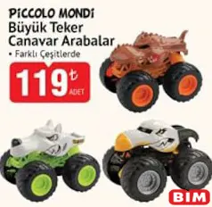 PİCCOLO MONDİ BÜYÜK TEKER CANAVAR ARABALAR OYUNCAK